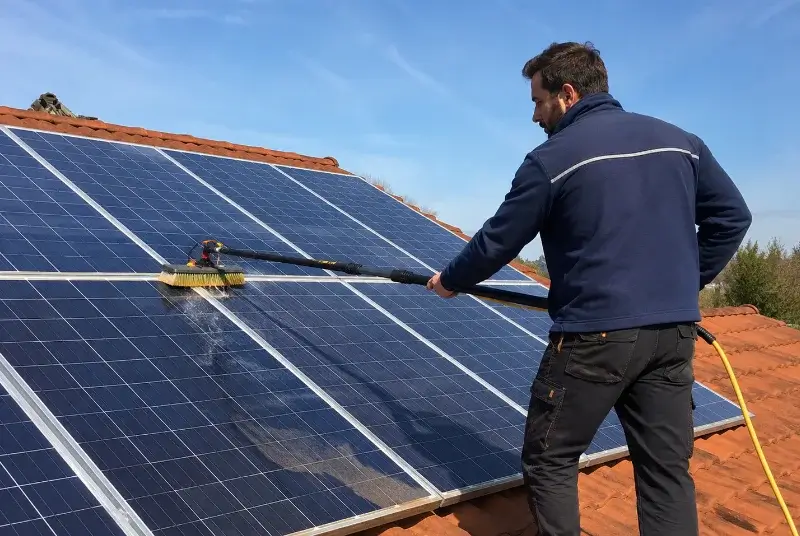 Nettoyage et entretien de panneaux solaires à la Dominelais