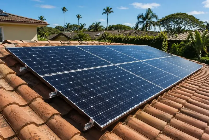 Installation de panneaux solaires à la Dominelais